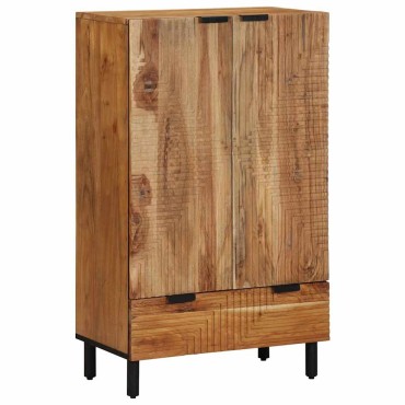 vidaXL Highboard με συρτάρι Καφέ 60 χ 33 χ Στερεό ξύλο μάνγκο 60x33x100cm
