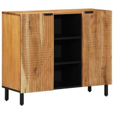 vidaXL Πλαϊνό γραφείο Καφέ 90x33,5x75cm Στερεό ξύλο μάνγκο