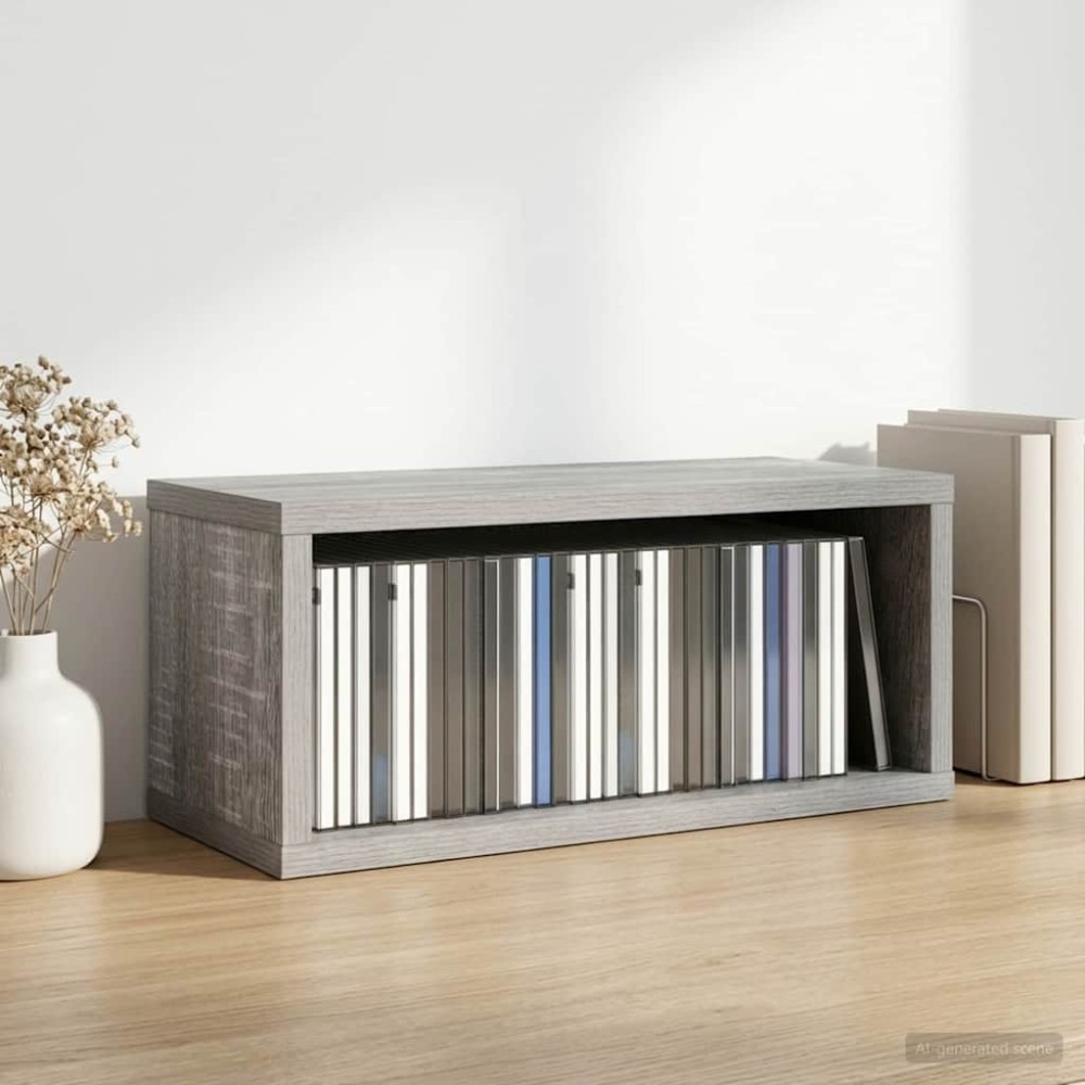 vidaXL Ράφι Αποθήκευσης CDs Γκρι Sonoma 40 x 17 x 17 εκ.