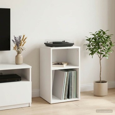 vidaXL Ντουλάπι δίσκων βινυλίου Λευκό 38x33x61 εκ 1 τεμ.