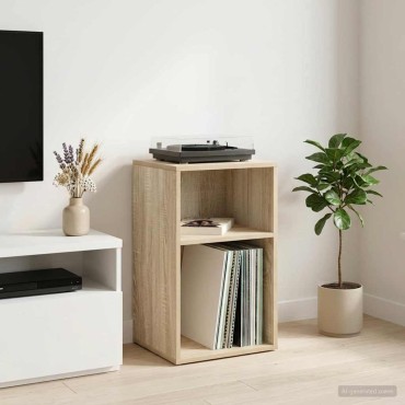 vidaXL Ντουλάπι δίσκων βινυλίου Sonoma Δρυς 38x33x61 εκ 1 τεμ.
