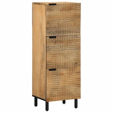 vidaXL Highboard καφέ 40x33x110cm μασίφ ξύλο Mango