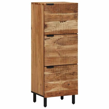 vidaXL Highboard με ράφι Καφέ 40x33x110cm Στερεό ξύλο μάνγκο