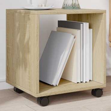 vidaXL Ντουλάπι Τροχήλατο Sonoma Δρυς 37x33x42,5cm Επεξ. Ξύλο 1 τεμ.
