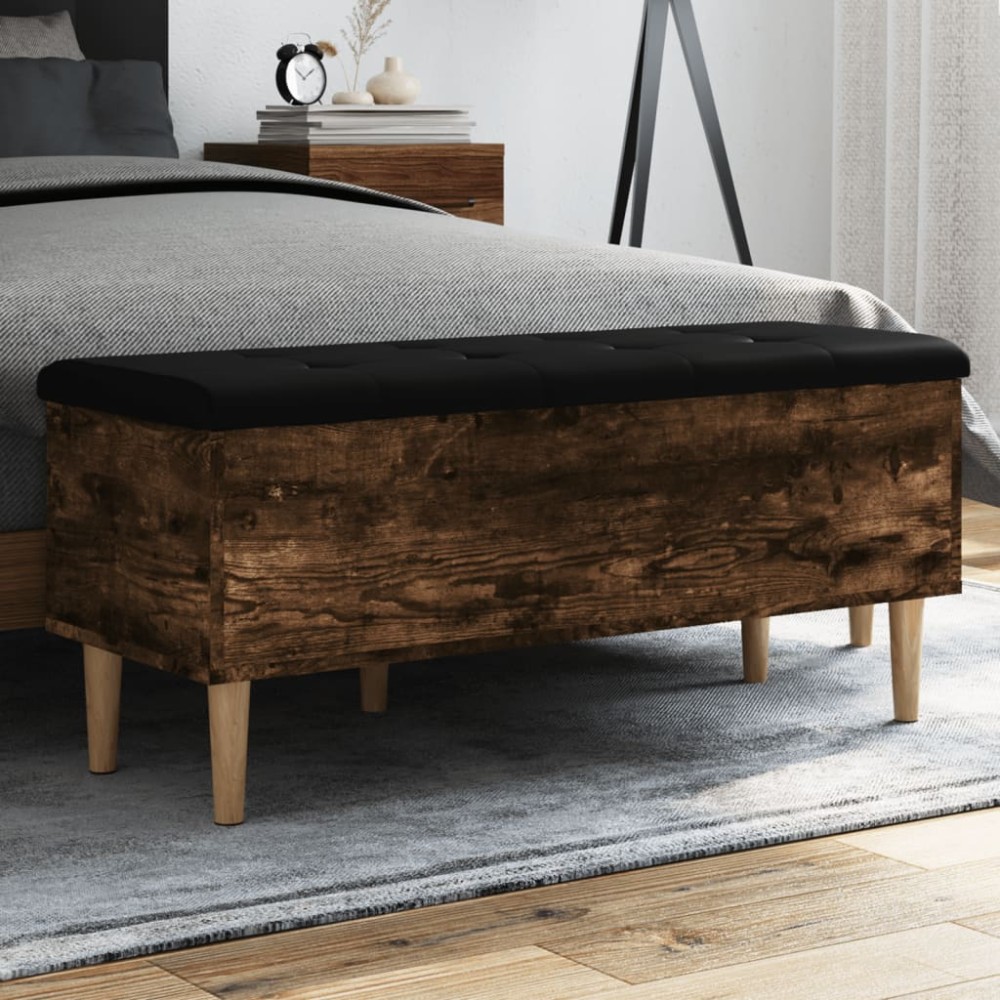 vidaXL Παγκάκι Αποθήκευσης Καπνιστή Δρυς 102x42x46cm από Επεξ. Ξύλο 1 τεμ. vidaXL Παγκάκι Αποθήκευσης Καπνιστή Δρυς 102x42x46cm από Επεξ. Ξύλο 1 τεμ.