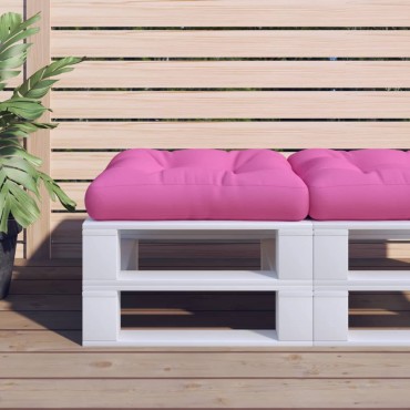 vidaXL Μαξιλάρι Παλέτας Ροζ 60x60x12cm Υφασμάτινο