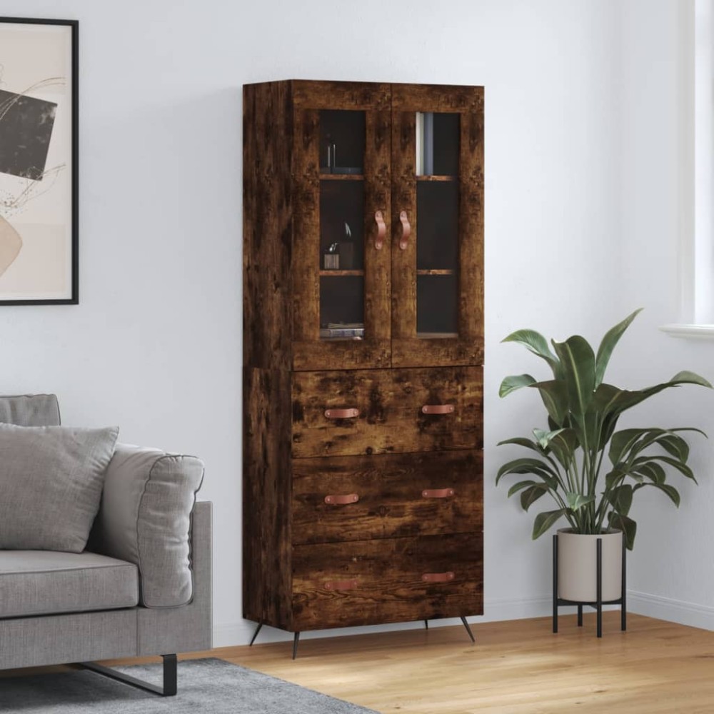 vidaXL Ντουλάπι Καπνιστή Δρυς 69,5x34x180cm από Επεξεργασμένο Ξύλο 1 τεμ.