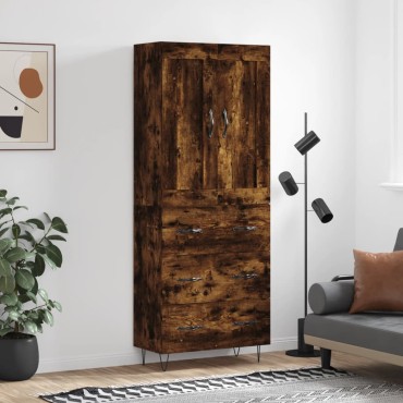 vidaXL Ντουλάπι Καπνιστή Δρυς 69,5x34x180cm από Επεξεργασμένο Ξύλο 1 τεμ.