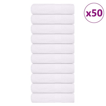 vidaXL Χειροπετσέτες FROGN 50 τεμ. Λευκό 50x100 εκ. 360 γρ./μ²