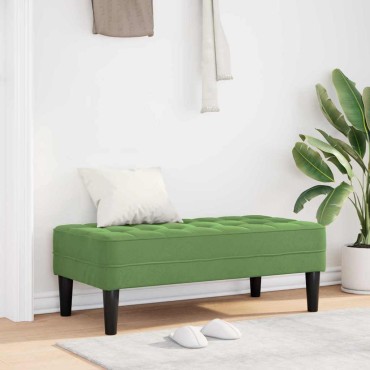 vidaXL παγκάκι με μαξιλάρι Ανοιχτό Πράσινο 113x57x39cm Βελούδο