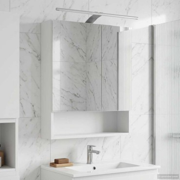 vidaXL Καθρέφτης Ντουλάπα Μπάνιου Λευκό 50x14,5x70 εκ 1 τεμ.
