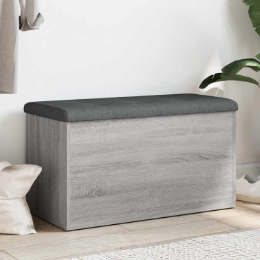 vidaXL Παγκάκι Αποθήκευσης Γκρι Sonoma 82x42x45cm Επεξεργασμένο Ξύλο 1 τεμ.
