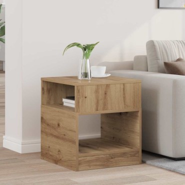 vidaXL End Table Artisan Oak 40,5x40x45cm Επεξεργασμένο Ξύλο