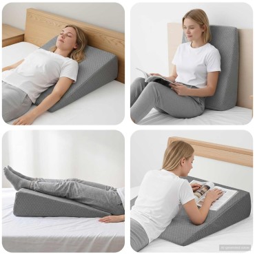 vidaXL Μαξιλάρι Γωνίας 69 x 64 x 19 εκ. Μεσαίο Αφρός Μνήμης Γκρι