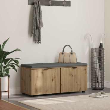 vidaXL Παγκάκι Χαλωρίου Τεχνίτικη Δρυς 100x38x46 εκ 1 τεμ.