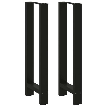 vidaXL Πόδια Τραπεζιού Μπαρ 2 τεμ. Μαύρα 40x (100-101)cm Ατσάλι
