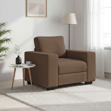 vidaXL Πολυθρόνα Καφέ 100x77x82cm Ύφασμα 1 τεμ. Γωνιακός