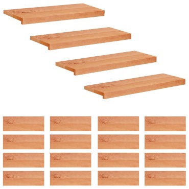 vidaXL Σκαλοπάτια 20 τεμ. 80 x 30 x 2 cm Βερνίκι Στερεό ξύλο οξιάς