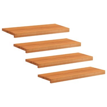 vidaXL Σκαλοπάτια 4 τεμ. 70 x 30 x 2 cm Ανοιχτό καφέ Στερεό ξύλο οξιάς