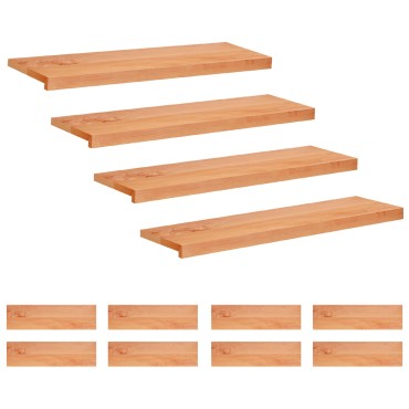 vidaXL Σκαλοπάτια 12 τεμ. 100 x 25 x 2 cm Βερνίκι Στερεό ξύλο οξιάς