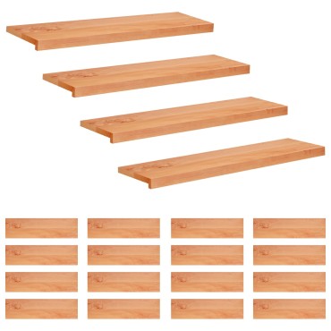 vidaXL Σκαλοπάτια 20 τεμ. 90 x 30 x 2 cm Βερνίκι Στερεό ξύλο οξιάς