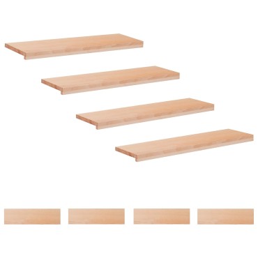 vidaXL Σκαλοπάτια 8 τεμ. 100 x 30 x 2 cm Φυσικό Στερεό ξύλο οξιάς