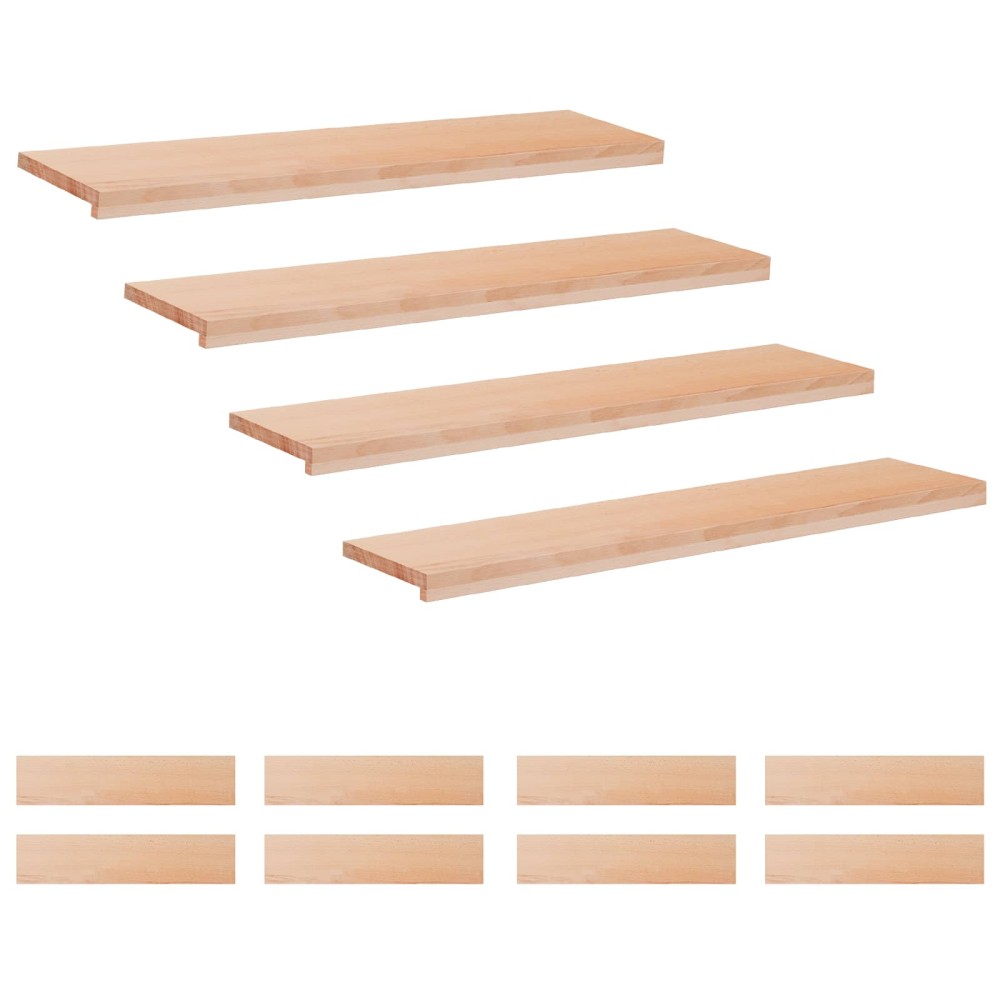 vidaXL Σκαλοπάτια 12 τεμ. 110 x 25 x 2 cm Φυσικό Στερεό ξύλο οξιάς