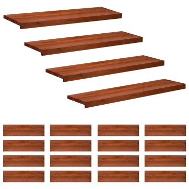 vidaXL Σκαλοπάτια 20 τεμ. 90 x 25 x 2 cm Καφέ Στερεό ξύλο οξιάς