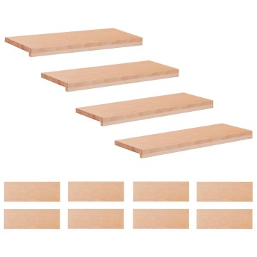 vidaXL Σκαλοπάτια 12 τεμ. 70 x 30 x 2 cm Φυσικό Στερεό ξύλο οξιάς