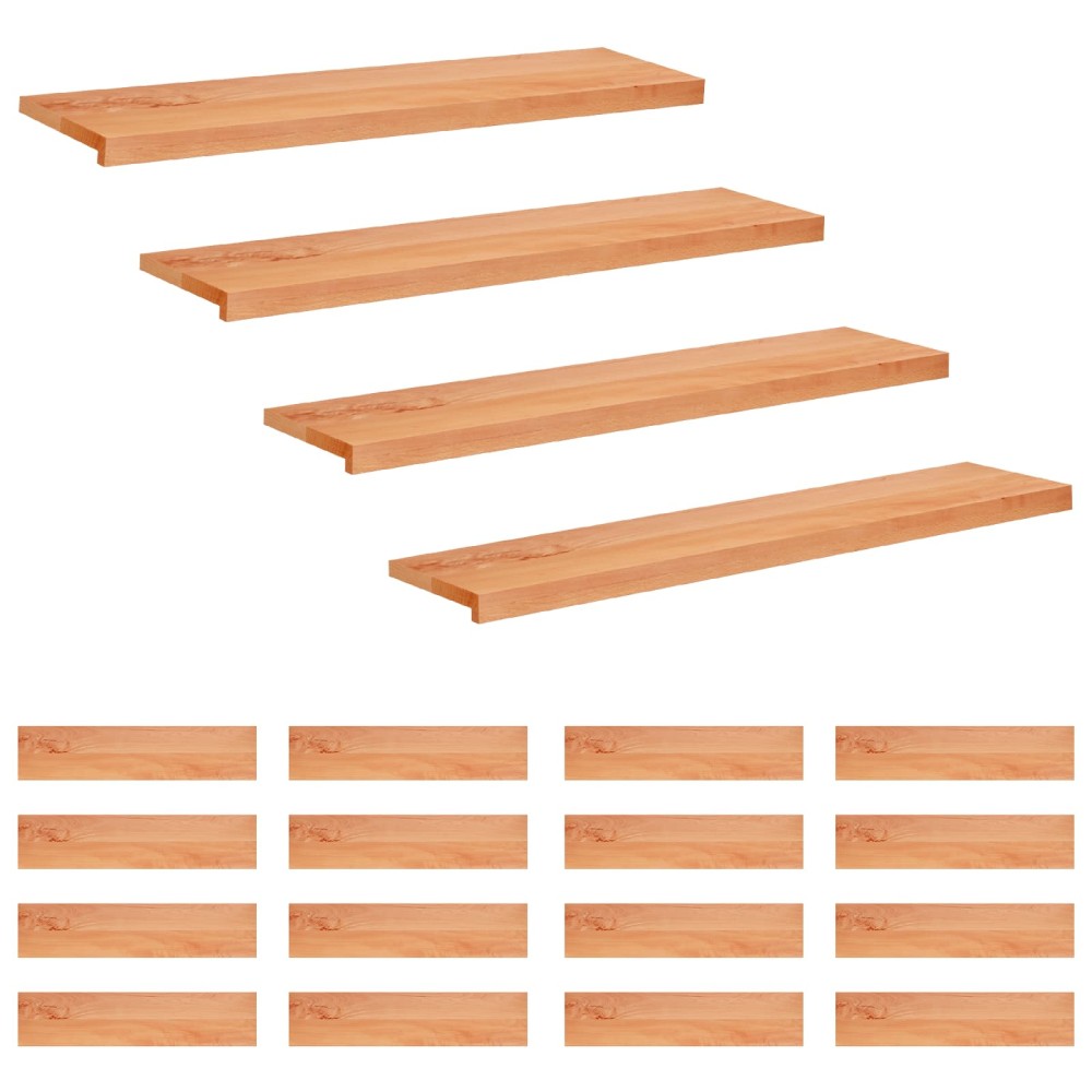vidaXL Σκαλοπάτια 20 τεμ. 110 x 30 x 2 cm Βερνίκι Στερεό ξύλο οξιάς