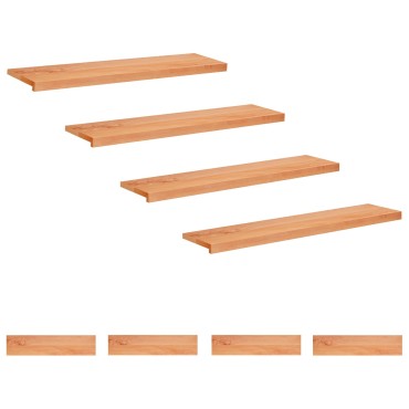 vidaXL Σκαλοπάτια 8 τεμ. 120 x 25 x 2 cm Βερνίκι Στερεό ξύλο οξιάς