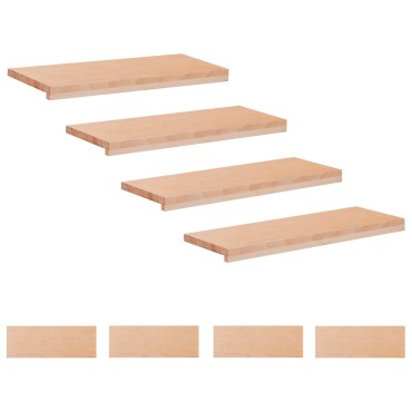 vidaXL Σκαλοπάτια 8 τεμ. 70 x 25 x 2 cm Φυσικό Στερεό ξύλο οξιάς