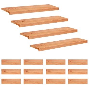 vidaXL Σκαλοπάτια 16 τεμ. 100 x 25 x 2 cm Βερνίκι Στερεό ξύλο οξιάς