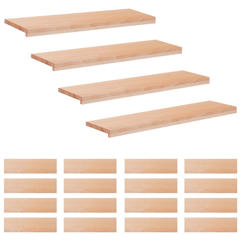 vidaXL Σκαλοπάτια 20 τεμ. 90 x 25 x 2 cm Φυσικό Στερεό ξύλο οξιάς