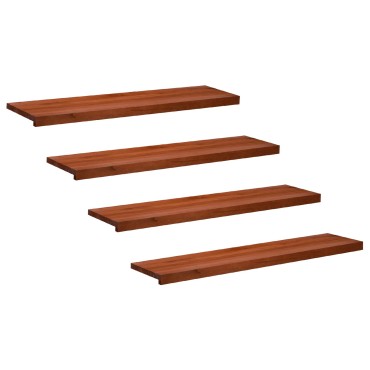 vidaXL Σκαλοπάτια 4 τεμ. 120 x 25 x 2 cm Καφέ Στερεό ξύλο οξιάς