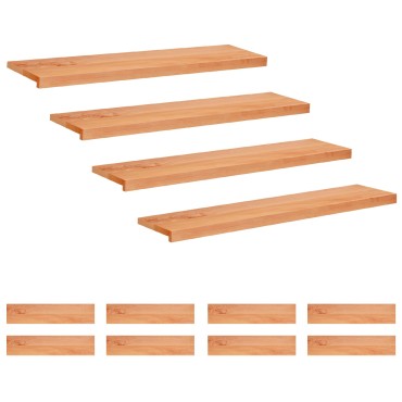 vidaXL Σκαλοπάτια 12 τεμ. 110 x 25 x 2 cm Βερνίκι Στερεό ξύλο οξιάς