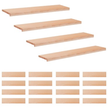 vidaXL Σκαλοπάτια 20 τεμ. 120 x 30 x 2 cm Φυσικό Στερεό ξύλο οξιάς