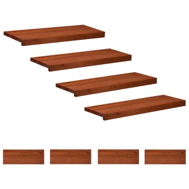 vidaXL Σκαλοπάτια 8 τεμ. 70 x 25 x 2 cm Καφέ Στερεό ξύλο οξιάς