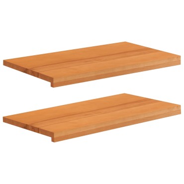 vidaXL Παράθυρα 2 τμχ. Ανοιχτό καφέ 70 x 40 x 2 cm Στερεό ξύλο οξιάς