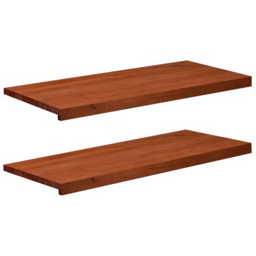 vidaXL Παράθυρα 2 τμχ. Καφέ 100 x 40 x 2 cm Στερεό ξύλο οξιάς