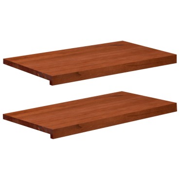 vidaXL Παράθυρα 2 τμχ. Καφέ 70 x 40 x 2 cm Στερεό ξύλο οξιάς