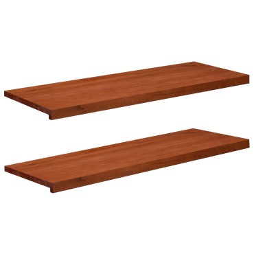 vidaXL Παράθυρα 2 τμχ. Καφέ 110 x 40 x 2 cm Στερεό ξύλο οξιάς