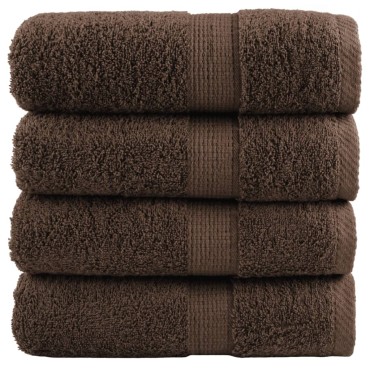 vidaXL Παντόφλες Premium SOLUND 4 τεμ. Καφέ 30x30 εκ. 600 γρ./τ.μ.