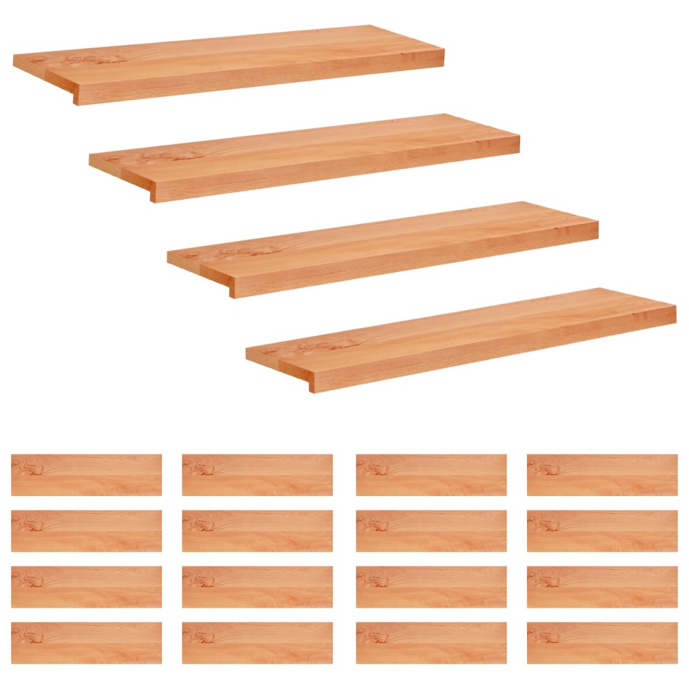 vidaXL Σκαλοπάτια 20 τεμ. 100 x 30 x 2 cm Βερνίκι Στερεό ξύλο οξιάς