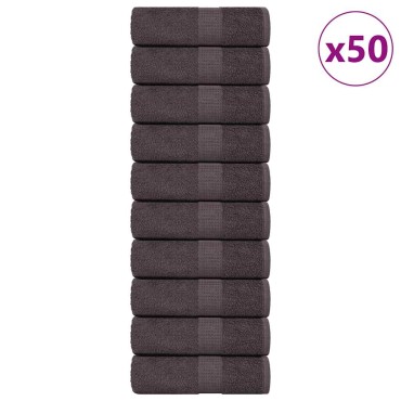 vidaXL Πετσέτες Πλυσίματος FROGN 50 τεμ. Ανθρακί 30x30 εκ. 360 γρ./μ²