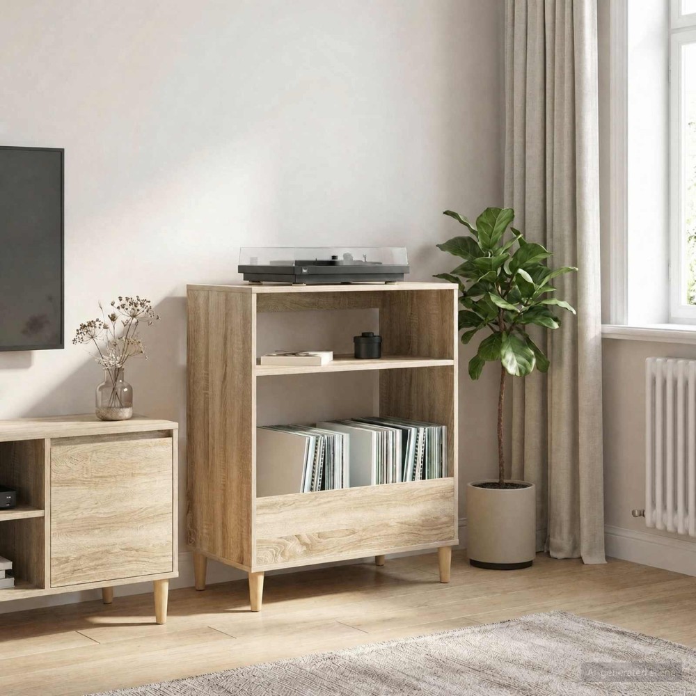 vidaXL Βάση πικάπ Sonoma Δρυς 71x39,5x83cm Επεξεργασμένο Ξύλο