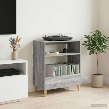 vidaXL Βάση πικάπ Γκρι Sonoma 71x39,5x83cm Επεξεργασμένο Ξύλο