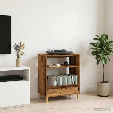 vidaXL Βάση πικάπ Παλαιωμένο ξύλο 71x39,5x83cm