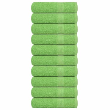 vidaXL Πετσέτες Μπάνιου FROGN 10 τεμ. Πράσινο Μήλου 70x140 εκ. 360 γρ./μ²