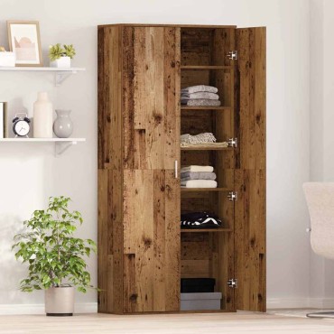 vidaXL Ψηλή Ντουλάπα 80x35x180cm Επεξεργασμένο Ξύλο Παλιό Ξύλο